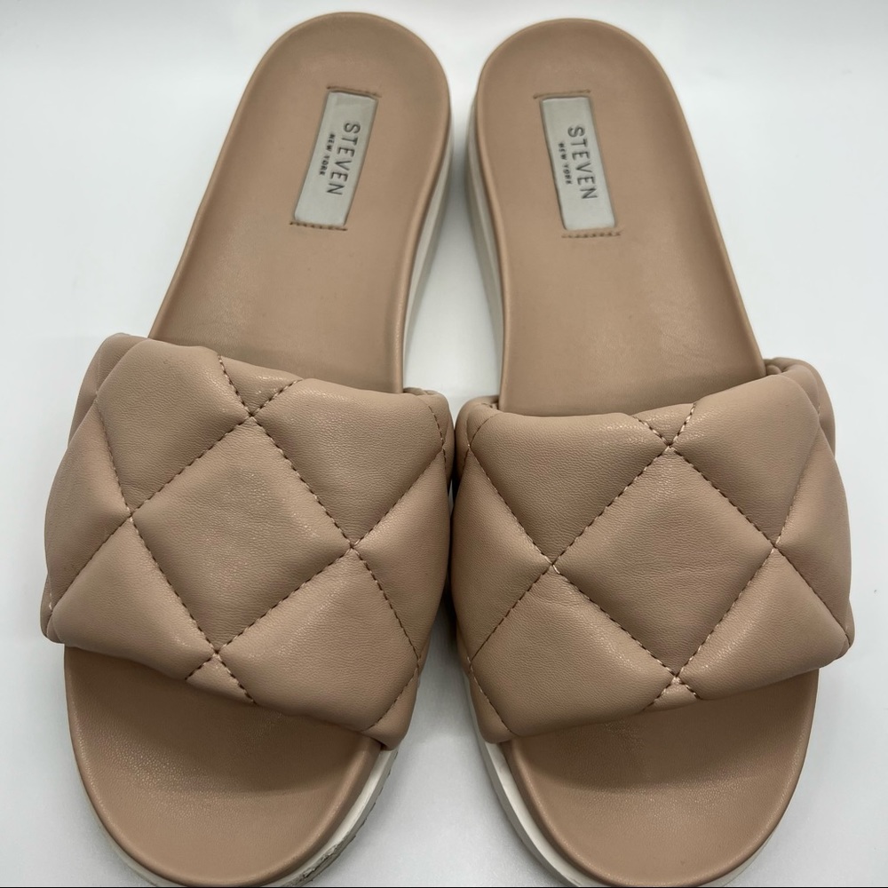 Steven By Steve Madden Lenz Slides-Size 9 Blush/N… - image 1